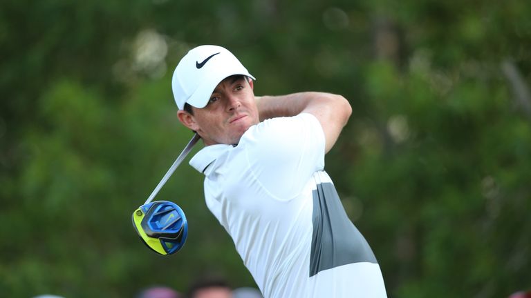 McIlroy is two under for his third round with nine holes to complete when play resumes on Sunday