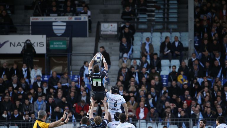 Glasgow's Ryan Wilson claims the ball at the lineout