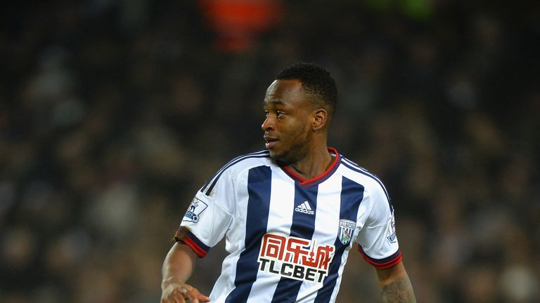 Saido Berahino of West Bromwich Albion during the Premier League match against Stoke City at The Hawthorns on January 2