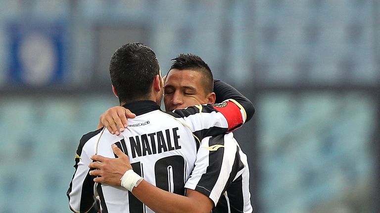Alexis Sanchez (right) and Antonio di Natale blossomed under Guidolin
