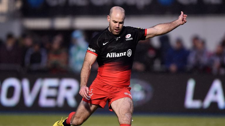 Saracens' Charlie Hodgson starts in the No 10 jersey