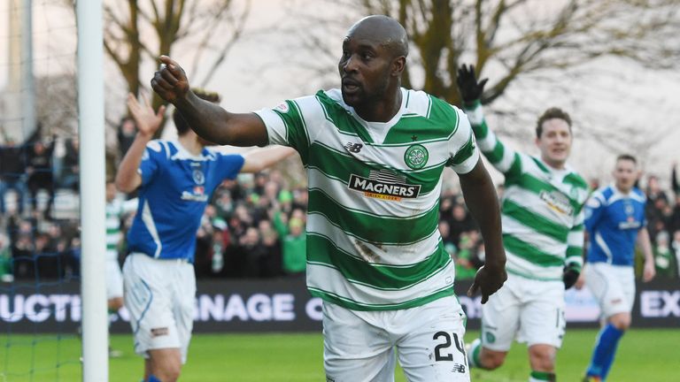 Carlton Cole celebrates after netting Celtic's second