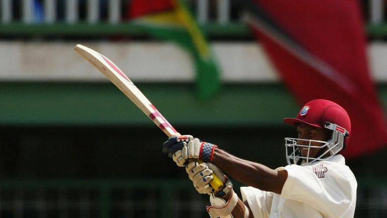 GEORGETOWN- APRIL 10:  Shivnarine Chanderpaul of the West Indies in action during day one of the 1st Test between the West Indies and Australia played at B