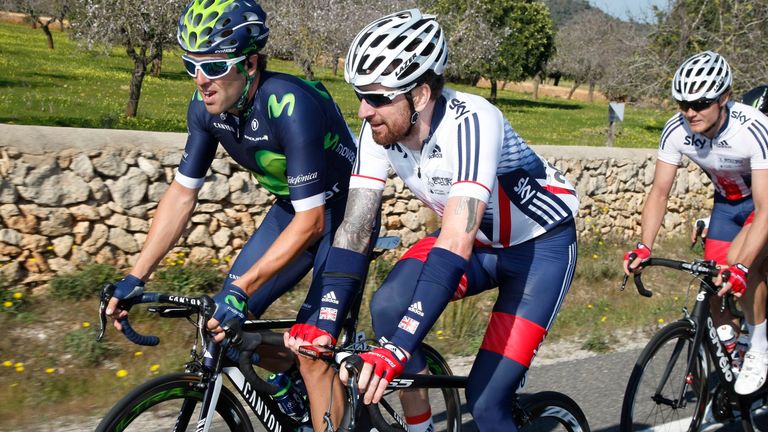 Alex Dowsett and Bradley Wiggins on day one of the Challenge Mallorca