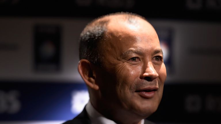 LONDON, ENGLAND - JANUARY 27:  Eddie Jones, coach of England faces the press during the RBS Six Nations launch at The Hurlingham Club on January 27, 2016 i