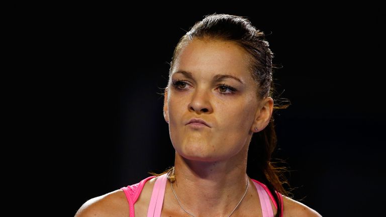 Agnieszka Radwanska looks on in her semi-final against Serena Williams at the 2016 Australian Open