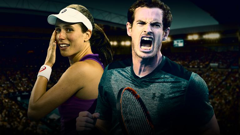 Johanna Konta and Andy Murray - Australian Open 2016
