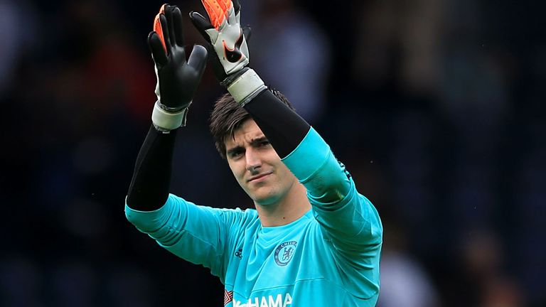 Chelsea goalkeeper Thibaut Courtois