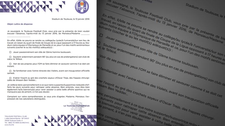 Toulouse's letter to the city's bosses