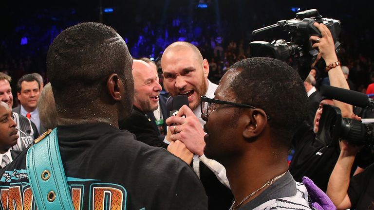 Tyson Fury meets Deontay Wilder in the ring