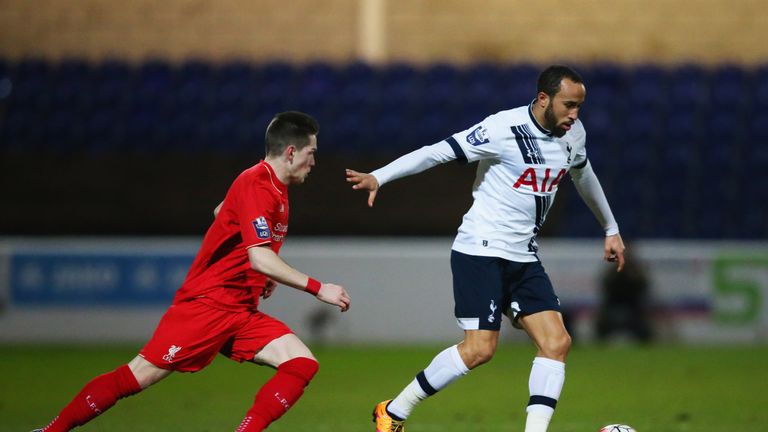 Andros Townsend played for Tottenham's U21 side at Liverpool on Monday night