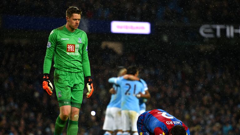 Wayne Hennessey's mistake contributed to Fabian Delph's opener as Crystal Palace lost at Manchester City