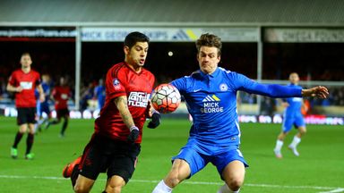 Image of Andrew Fox (right): Spent last season with Peterborough