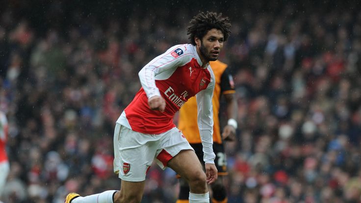 Mohamed Elneny of Arsenal during the Emirates FA Cup Fifth Round match against Hull City at Emirates Stadium on February 20, 2016 in London, England.