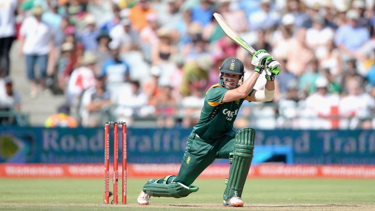 AB de Villiers drives for four