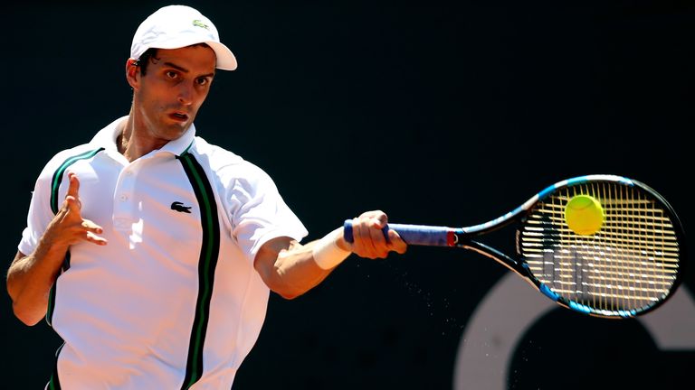 Albert Ramos-Vinolas in action at the Rio Open
