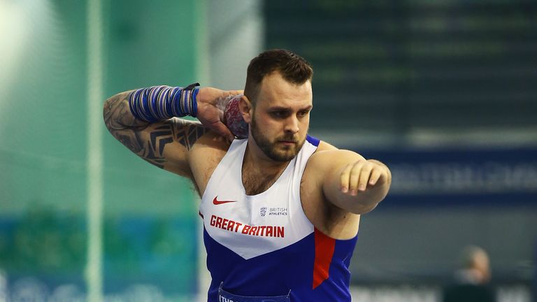 Aled Davies set a new world record in the  F42 shot put