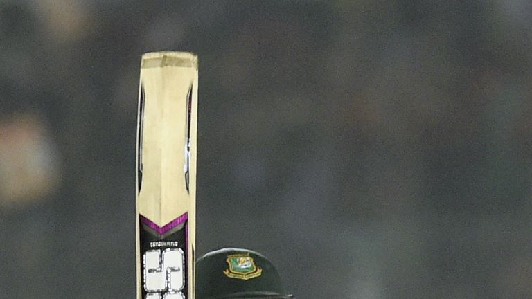 Sabbir Rahman celebrates his half-century against Sri Lanka