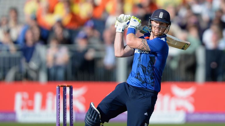 Ben Stokes bats during the 5th ODI between England and New Zealand