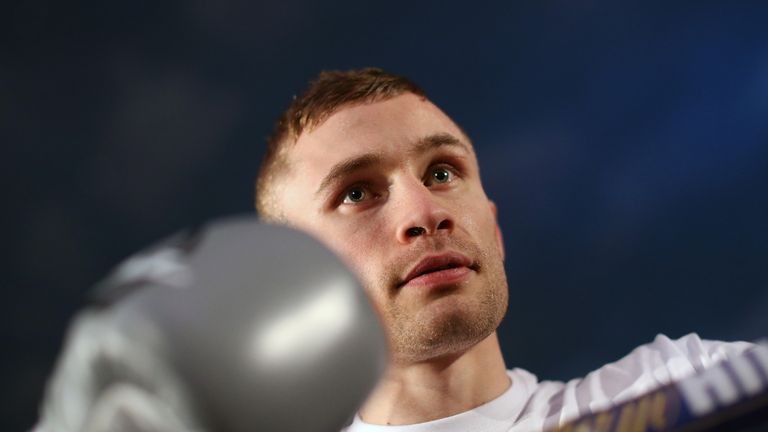 Carl Frampton takes part in a public work out at Intu Trafford Centre in Manchester