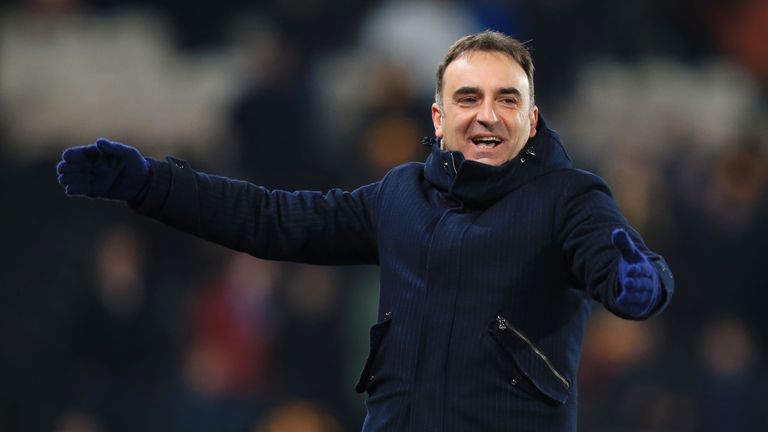 Sheffield Wednesday manager Carlos Carvalhal during the Sky Bet Championship match at the KC Stadium, Hull.