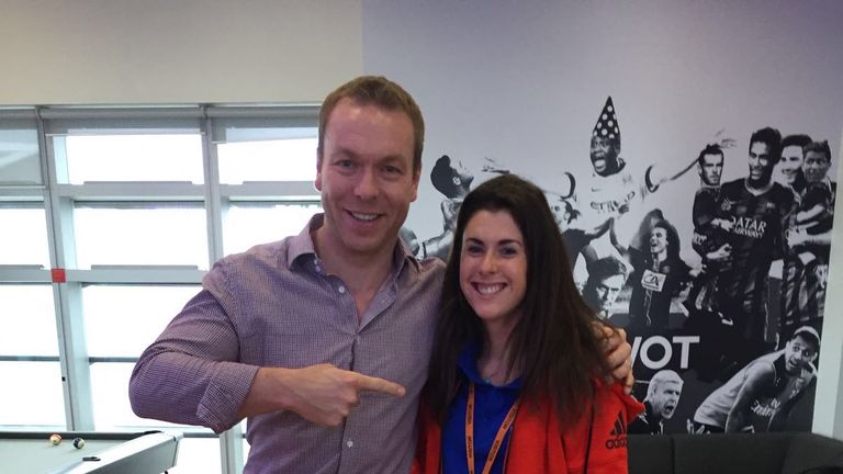 Olivia Breen hooks up with cycling legend Sir Chris Hoy