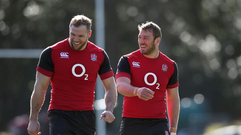 Eddie Jones wants to see more from Chris Robshaw (R)  James Haskell (L) at the breakdown