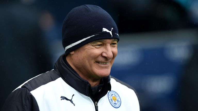 Claudio Ranieri Manager of Leicester City looks on