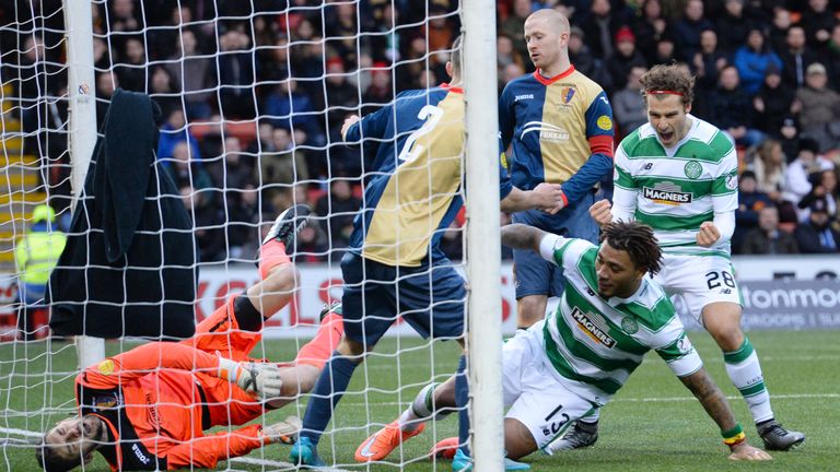 Celtic's Colin Kazim-Richards after scoring his side's second goal