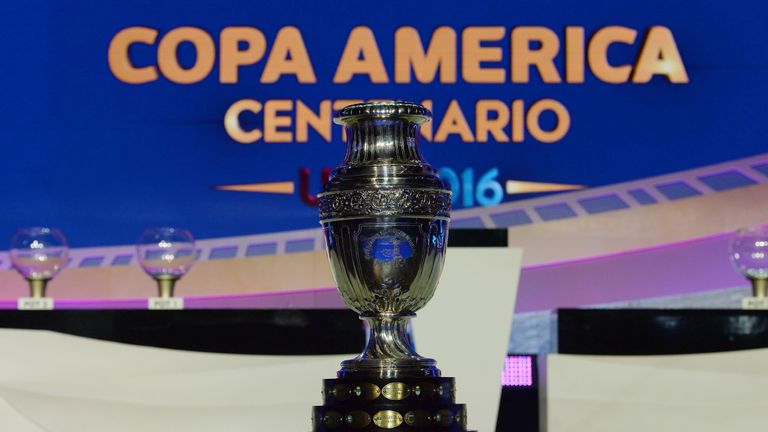 The trophy of the Copa America Centenario 2016 