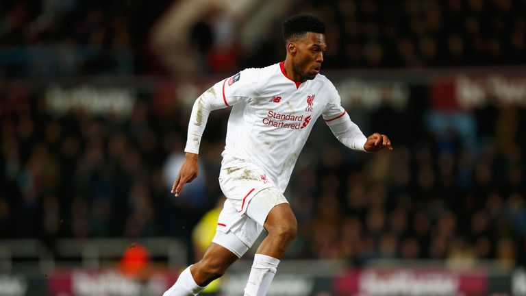 Daniel Sturridge of Liverpool in action during the Emirates FA Cup Fourth Round Replay match between West Ham United and Liverpool