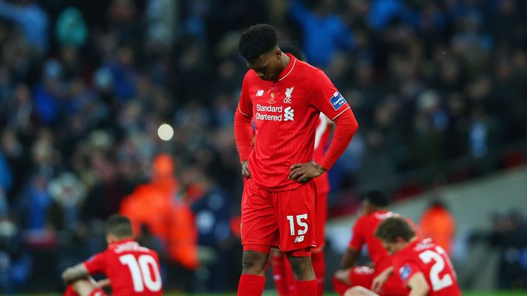 Daniel Sturridge did not take a spot-kick as Liverpool lost 3-1 on penalties to Manchester City