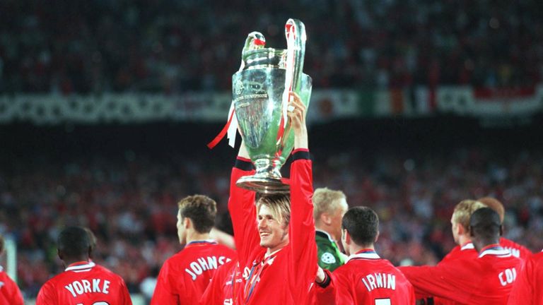 David Beckham won the Champions League with Manchester United
