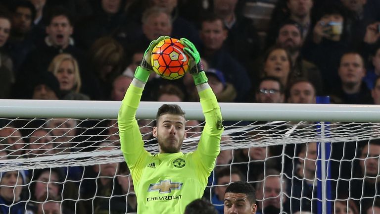  David de Gea of Manchester United in action during the Barclays Premier League match between Chelsea and 