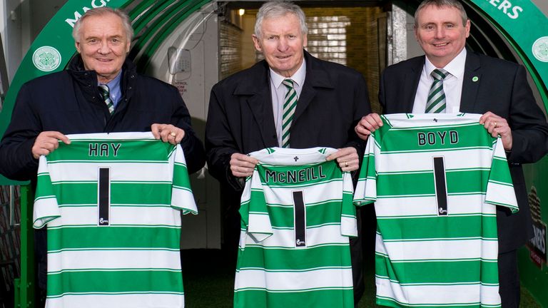 Davie Hay, Billy McNeill and Tom Boyd, Celtic's ambassadors