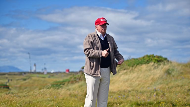 Trump was at Turnberry for the Women's British Open