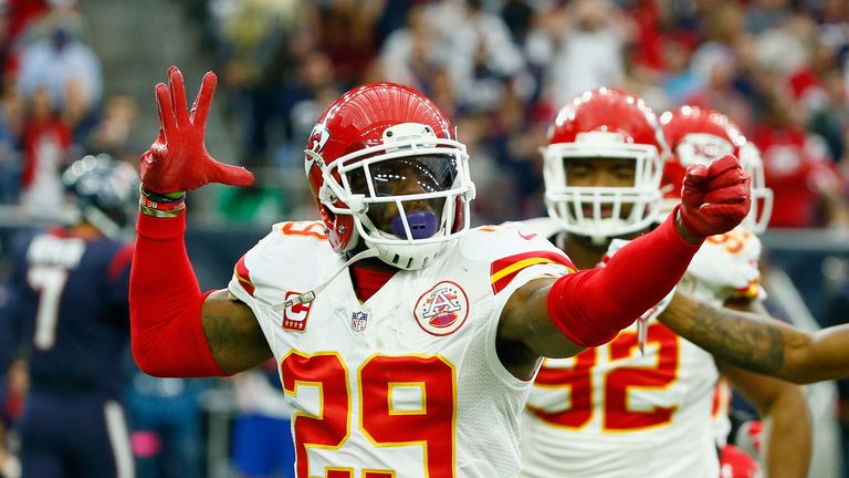 ric Berry #29 of the Kansas City Chiefs celebrates