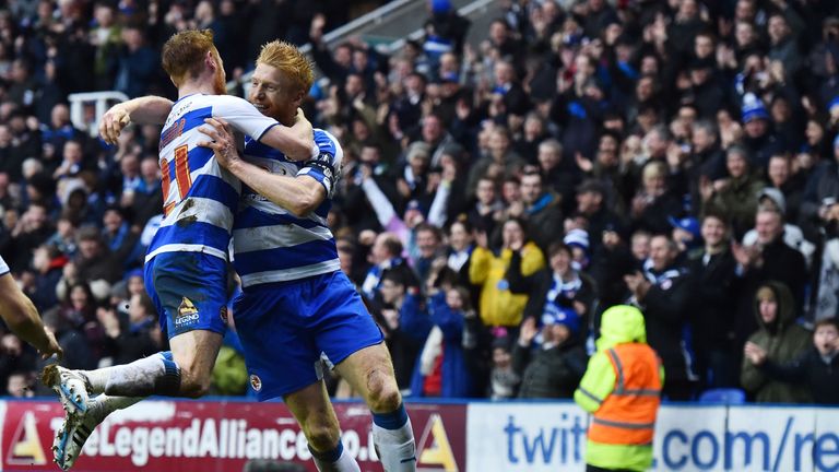 Paul McShane (right) celebrates after scoring for Reading against West Brom in the FA Cup