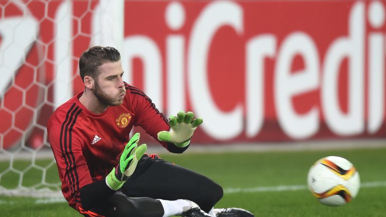 David De Gea was injured during the warm-up