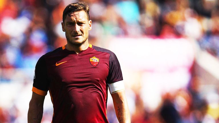 Francesco Totti had been expected to play for Roma on Sunday