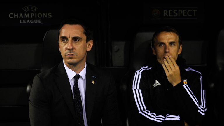 Gary Neville suffered his fifth defeat as Valencia boss