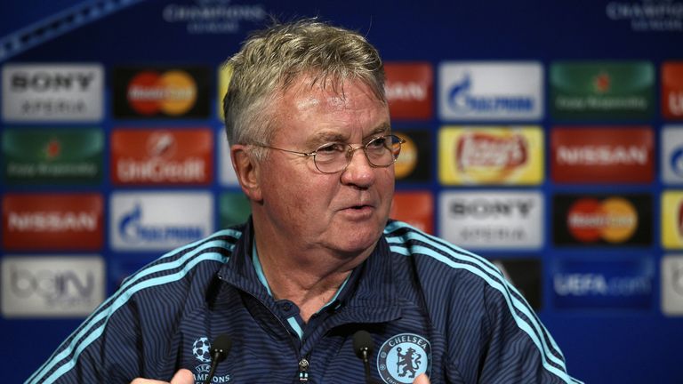 Guus Hiddink, Chelsea press conference ahead of Champions League last-16 first-leg tie at Paris Saint-Germain