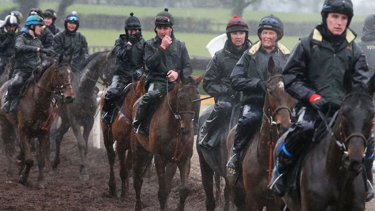 It's a rain day for the horses and riders at Closutton
