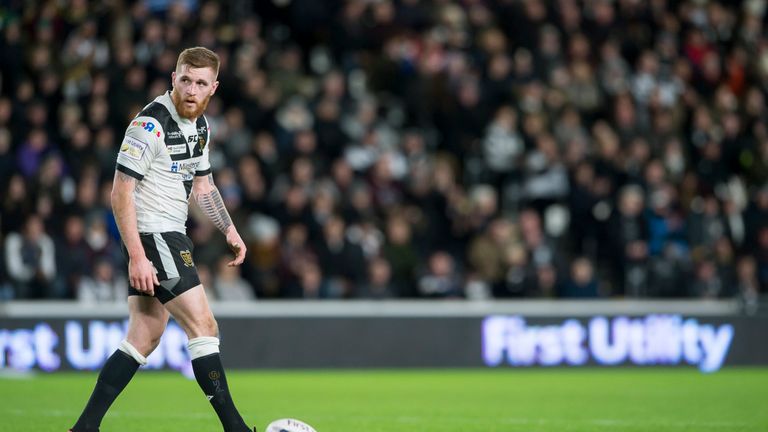 Hull FC's Marc Sneyd prepares to kick a conversion