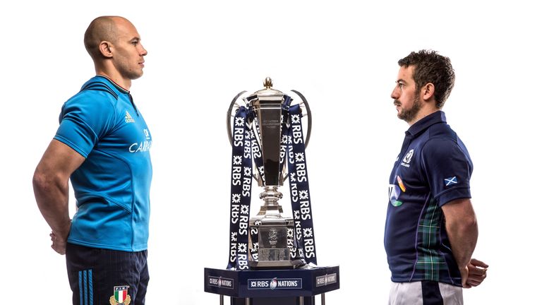 Sergio Parisse and Greig Laidlaw face off in Rome