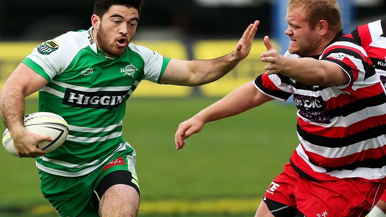 Jarrod Firth (right) in action for Counties Manukau against Manawatu