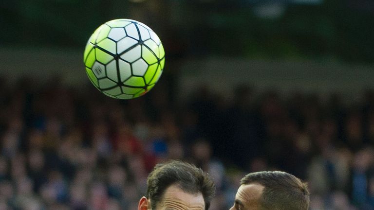 Jese Rodriguez is again beaten in the air at the Bernabeu