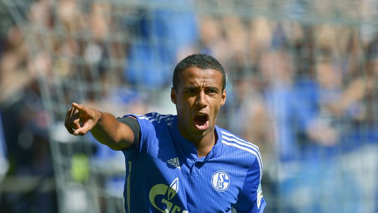 Joel Matip reacts during the German first division Bundesliga football match FC Schalke 04 v SV Darmstadt 98, on August 22, 2015 in Gelsenkirchen