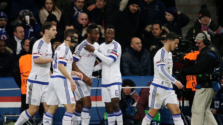 John Obi Mikel goal celeb, Paris Saint-Germain v Chelsea, Champions League