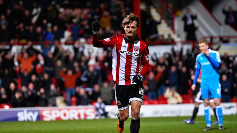 John Swift scored twice for Brentford against Wolves on Tuesday evening.